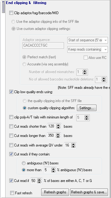 processing Fastq/SFF files